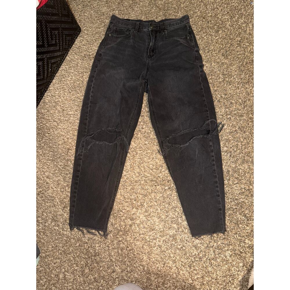 American Eagle Relaxed Mom Jeans Black washed 2